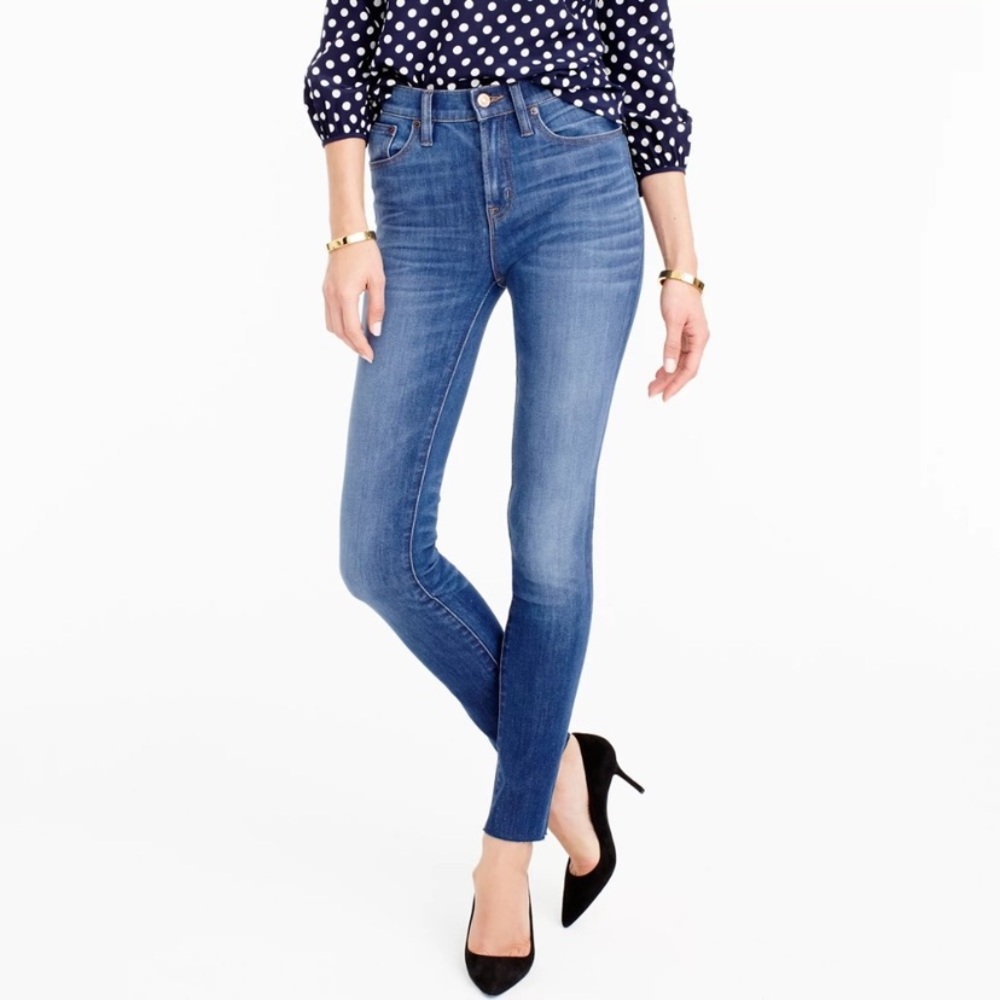 J. Crew High Rise Skinny Blue Jeans
